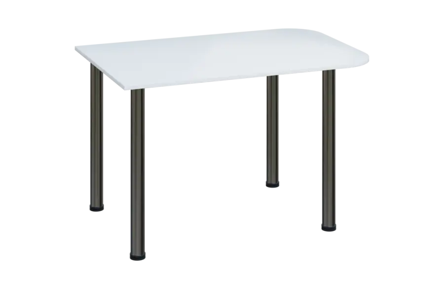 EJH 1 - 120 přístavba jednací, kovová podnož chrom, deska 18 mm, bílá